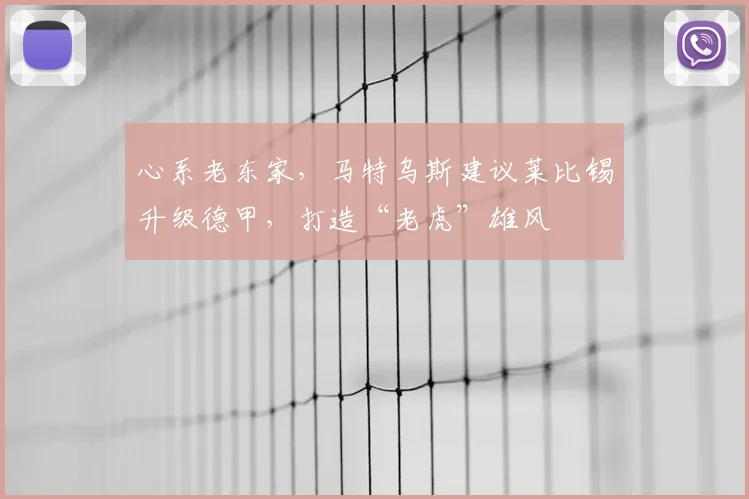 心系老东家，马特乌斯建议莱比锡升级德甲，打造“老虎”雄风